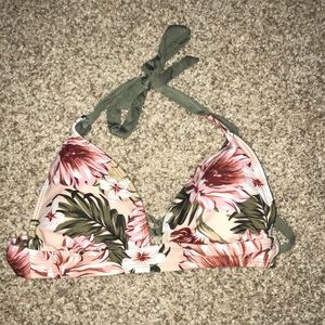 Floral Triangle Bikini Top